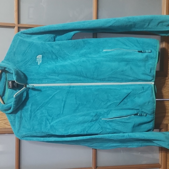 The North Face Womens Turquoise and Dark Blue 3 In 1 Winter Hooded Snow Jacket - Picture 4 of 12